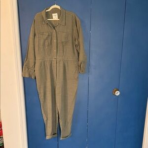 Abercrombie and Fitch Olive Jumpsuit